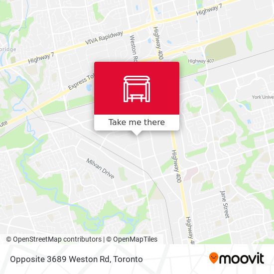Opposite 3689 Weston Rd map