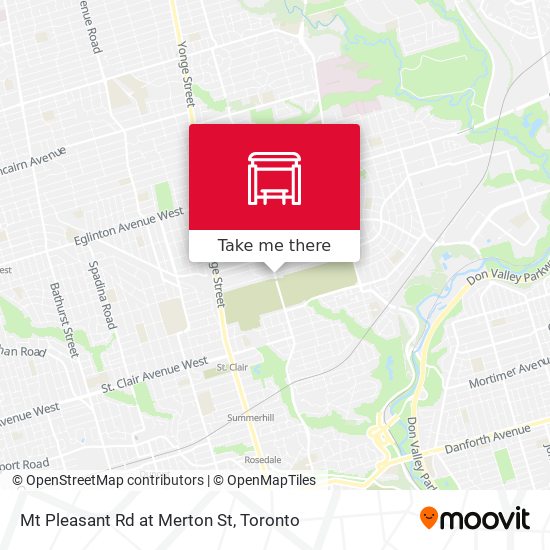 Mt Pleasant Rd at Merton St map