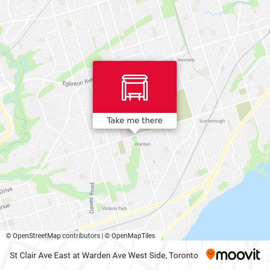 St Clair Ave East at Warden Ave West Side map