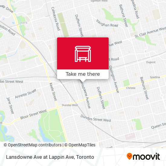 Lansdowne Ave at Lappin Ave map