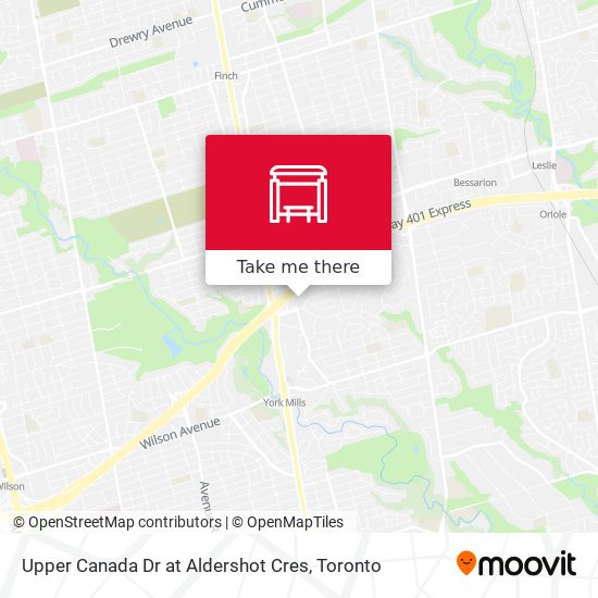 Upper Canada Dr at Aldershot Cres map