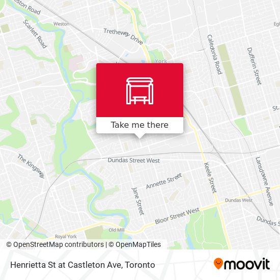 Henrietta St at Castleton Ave map