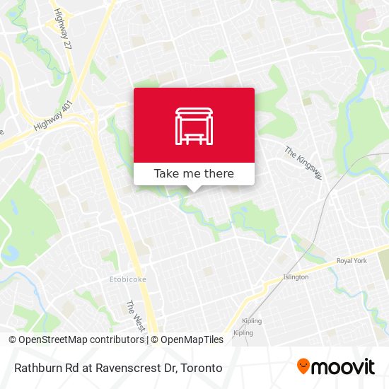 Rathburn Rd at Ravenscrest Dr map