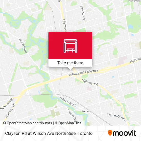 Clayson Rd at Wilson Ave North Side map