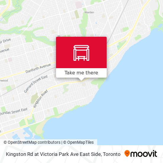 Kingston Rd at Victoria Park Ave East Side map