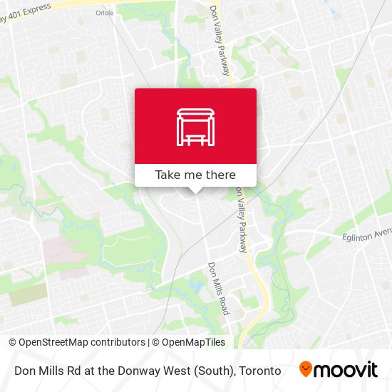Don Mills Rd at the Donway West (South) map