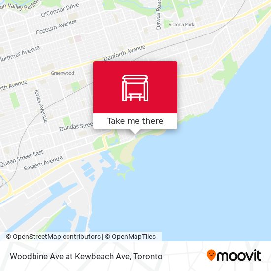 Woodbine Ave at Kewbeach Ave map