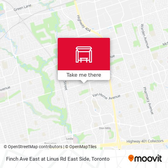Finch Ave East at Linus Rd East Side map