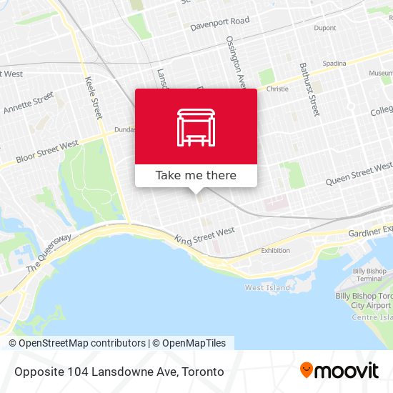 Opposite 104 Lansdowne Ave map