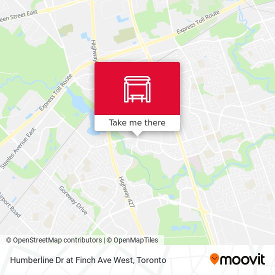 Humberline Dr at Finch Ave West map