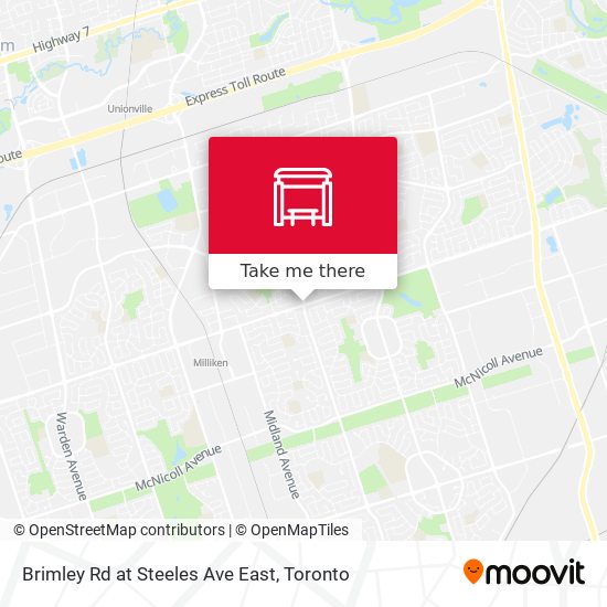 Brimley Rd at Steeles Ave East plan