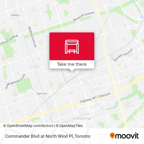 Commander Blvd at North Wind Pl map