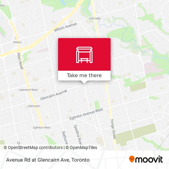 Avenue Rd at Glencairn Ave map