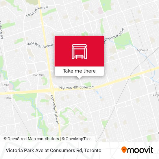 Victoria Park Ave at Consumers Rd map