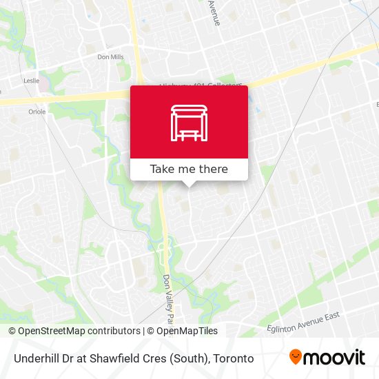 Underhill Dr at Shawfield Cres (South) map