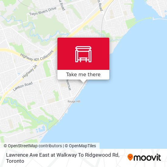Lawrence Ave East at Walkway To Ridgewood Rd map