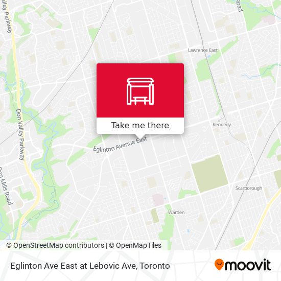 Eglinton Ave East at Lebovic Ave map