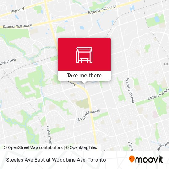 Steeles Ave East at Woodbine Ave plan