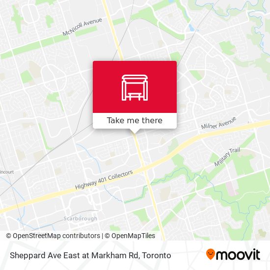 Sheppard Ave East at Markham Rd map