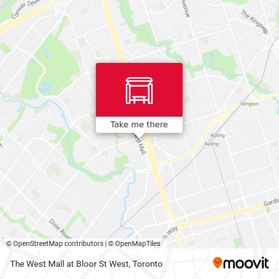 The West Mall at Bloor St West map