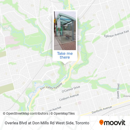 Overlea Blvd at Don Mills Rd West Side map