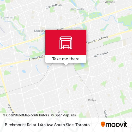 Birchmount Rd at 14th Ave South Side map