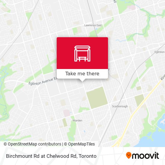 Birchmount Rd at Chelwood Rd map