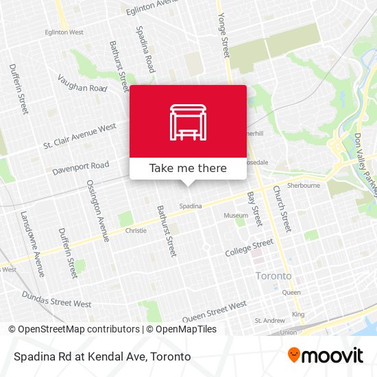 Spadina Rd at Kendal Ave map