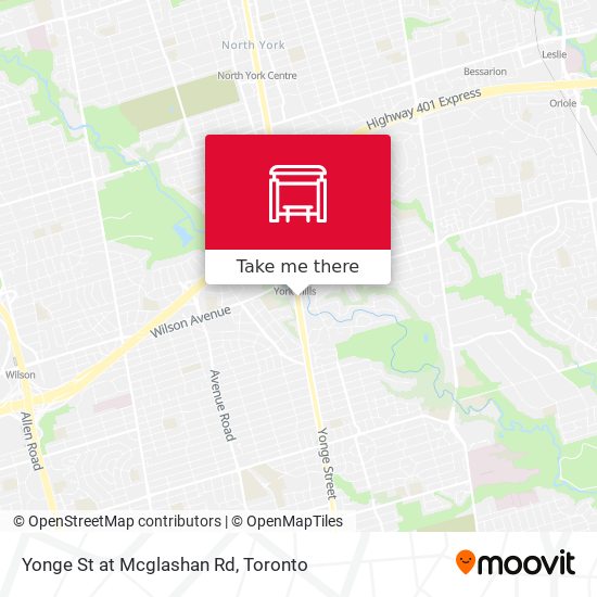 Yonge St at Mcglashan Rd map