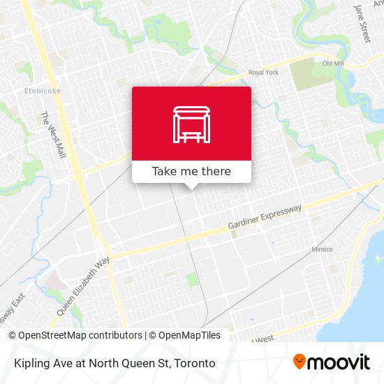 Kipling Ave at North Queen St map