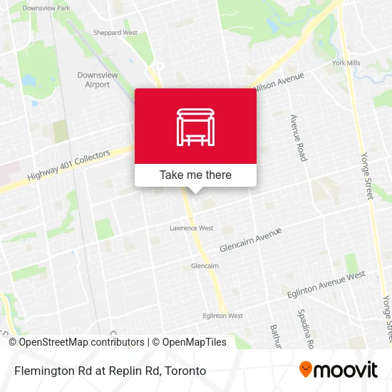 Flemington Rd at Replin Rd map