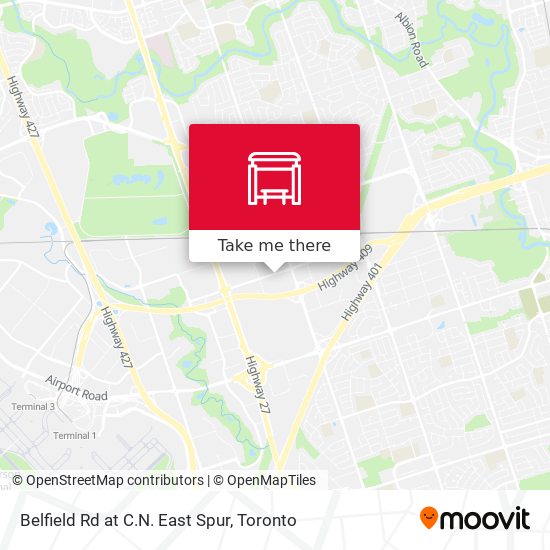 Belfield Rd at C.N. East Spur map