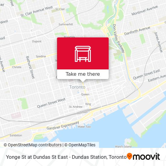 Yonge St at Dundas St East - Dundas Station map