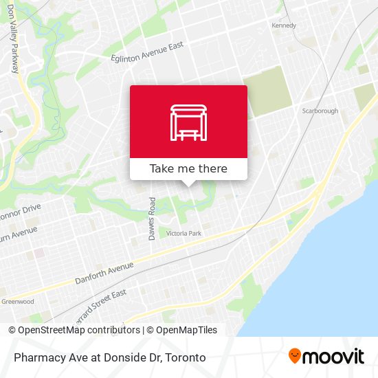 Pharmacy Ave at Donside Dr map