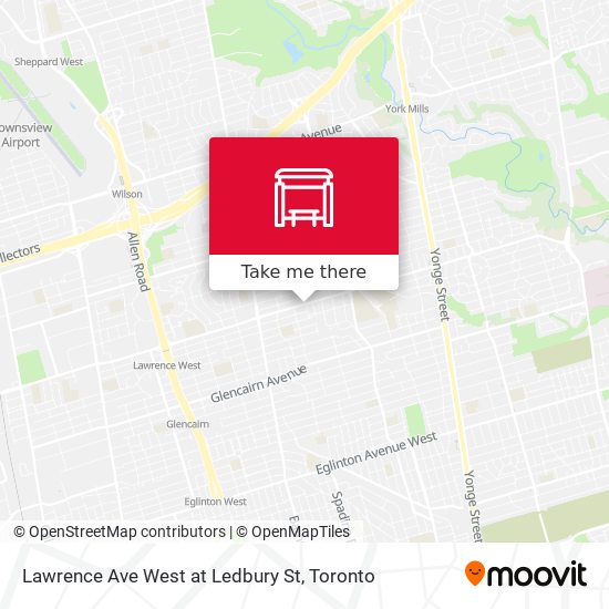 Lawrence Ave West at Ledbury St map