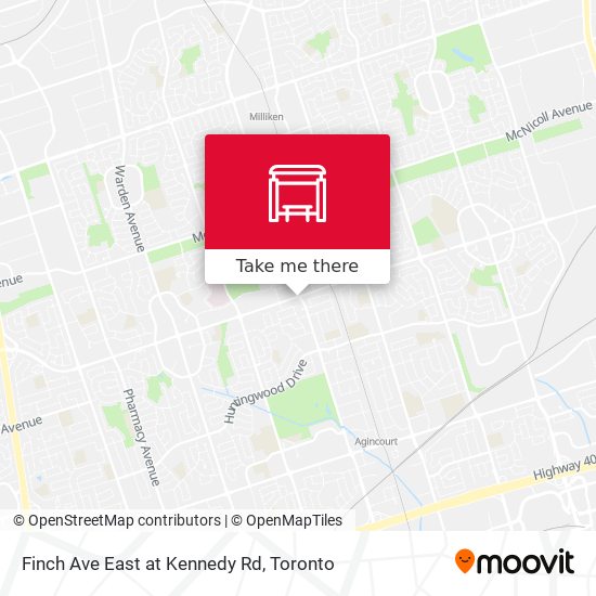 Finch Ave East at Kennedy Rd map