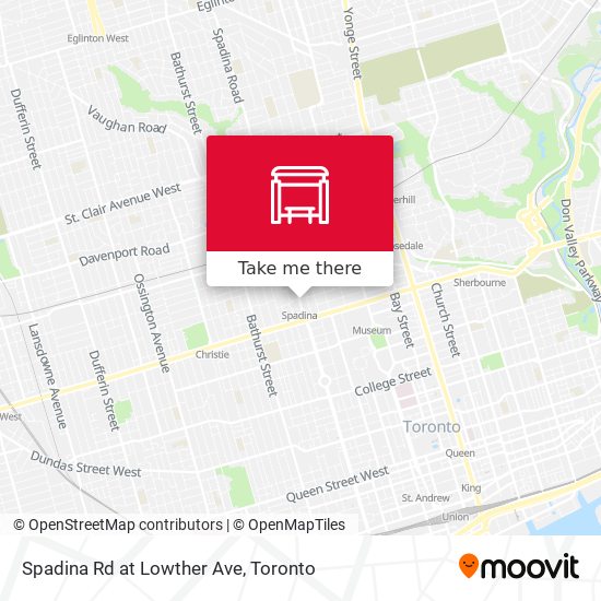 Spadina Rd at Lowther Ave map