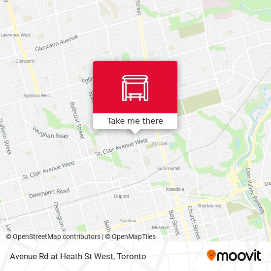 Avenue Rd at Heath St West map