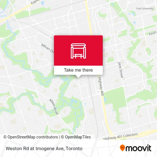 Weston Rd at Imogene Ave map
