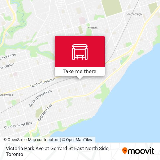 Victoria Park Ave at Gerrard St East North Side map