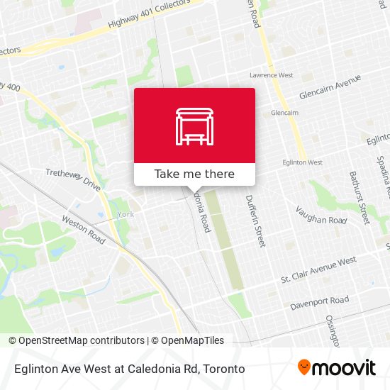 Eglinton Ave West at Caledonia Rd map