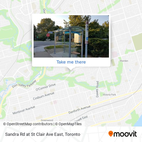 Sandra Rd at St Clair Ave East map