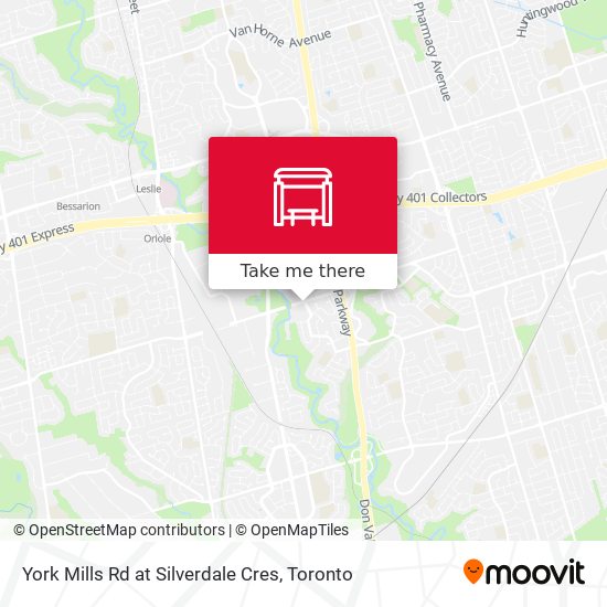 York Mills Rd at Silverdale Cres map