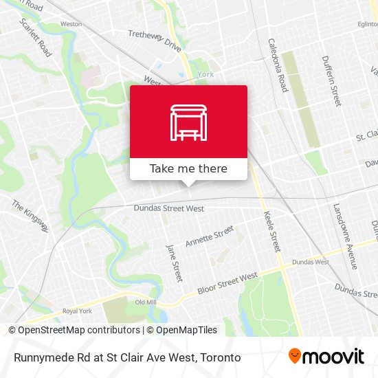 Runnymede Rd at St Clair Ave West map