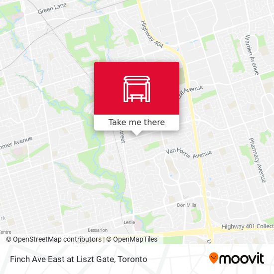 Finch Ave East at Liszt Gate map