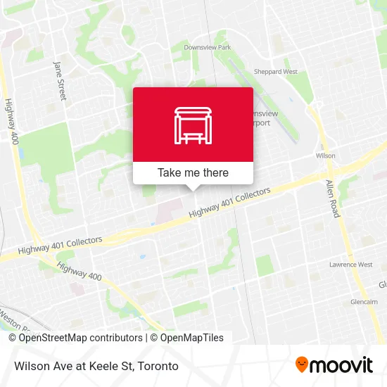 Wilson Ave at Keele St map