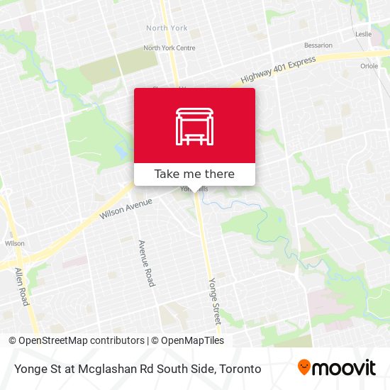 Yonge St at Mcglashan Rd South Side map