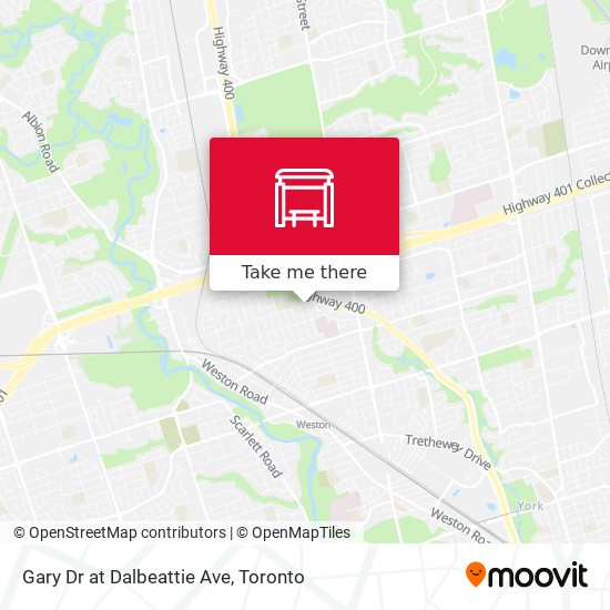 Gary Dr at Dalbeattie Ave map
