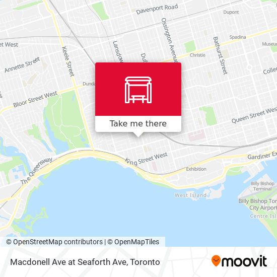 Macdonell Ave at Seaforth Ave map