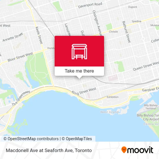 Macdonell Ave at Seaforth Ave map